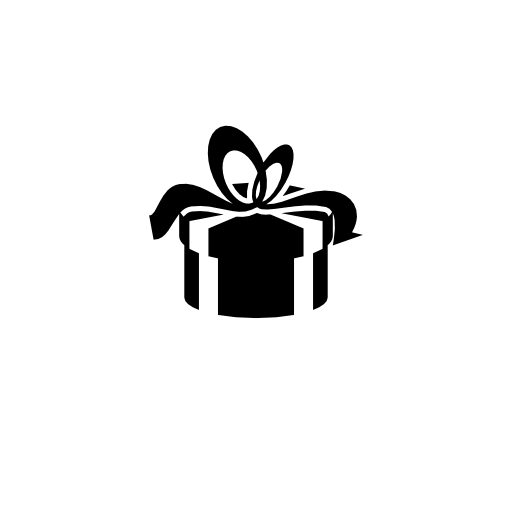 beautiful round gift wrapping materials icon