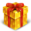 gold gift box icon