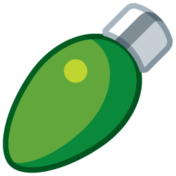 green oval shaped light bulb icon