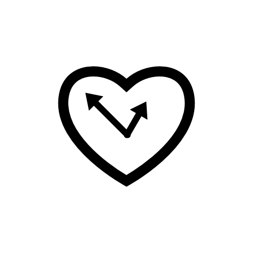 heart shaped clock icon