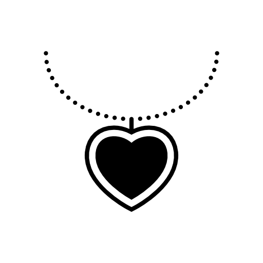 heart shaped necklace icon
