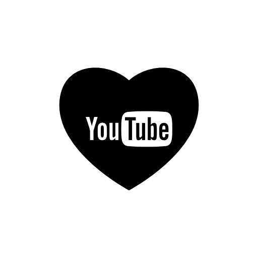 heart shaped youtube icon