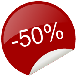 50 percent discount for tab icons