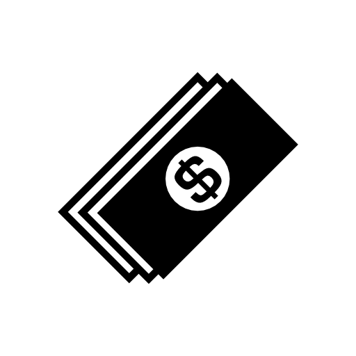 a stack of dollar bills icon