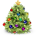 beautiful christmas tree icon