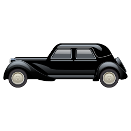 black classic car icon