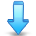 blue down arrow icon