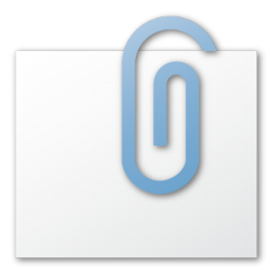 blue file attachment icon