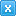 blue lowercase letter x key icon