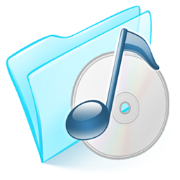 blue music folder icon