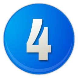 blue number 4 icon