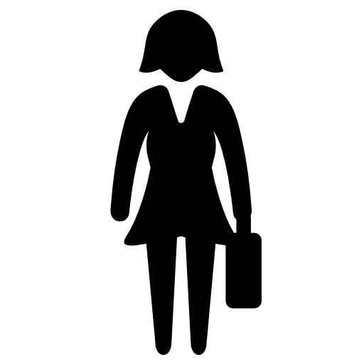 briefcase woman icon