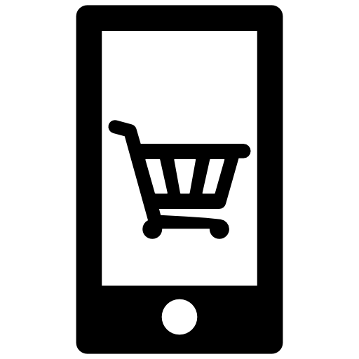 cell phone shopping cart icon
