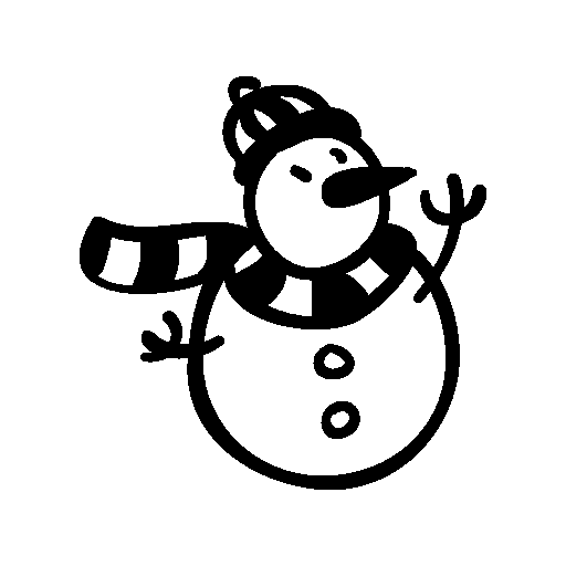 christmas snowman icon
