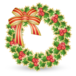 christmas wreath icon