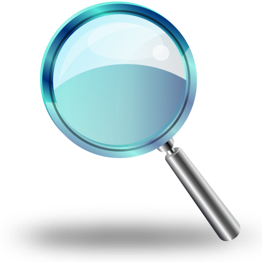 crystal style magnifying glass icon