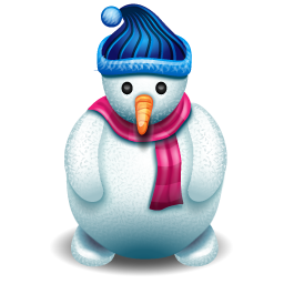 cute little snowman icon