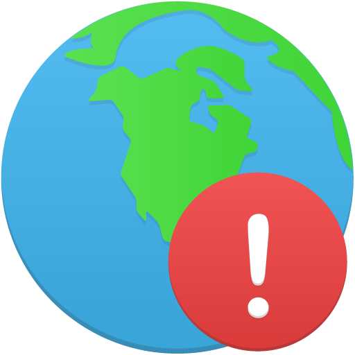 globe warning icon