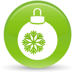 green christmas ball icon