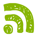 green rss symbol icon