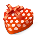heart shaped gift box icon
