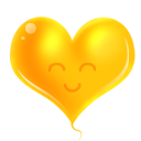 heart yellow icon