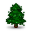 little green christmas tree icon