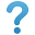 punctuation blue question mark icon