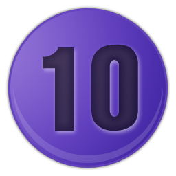 purple number signs 10 icons