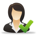 recognized women business user help icon