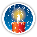 red christmas candle icon