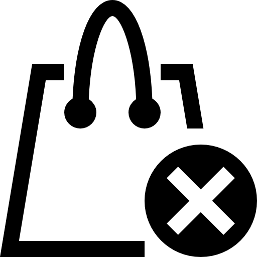 removed from shopping bag icon