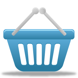 shopping basket icon blue