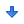 small blue down arrow icon