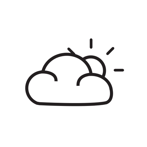 sunny to partly cloudy wear symbol