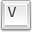 v key computer keyboard icon