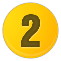 yellow number 2 icon